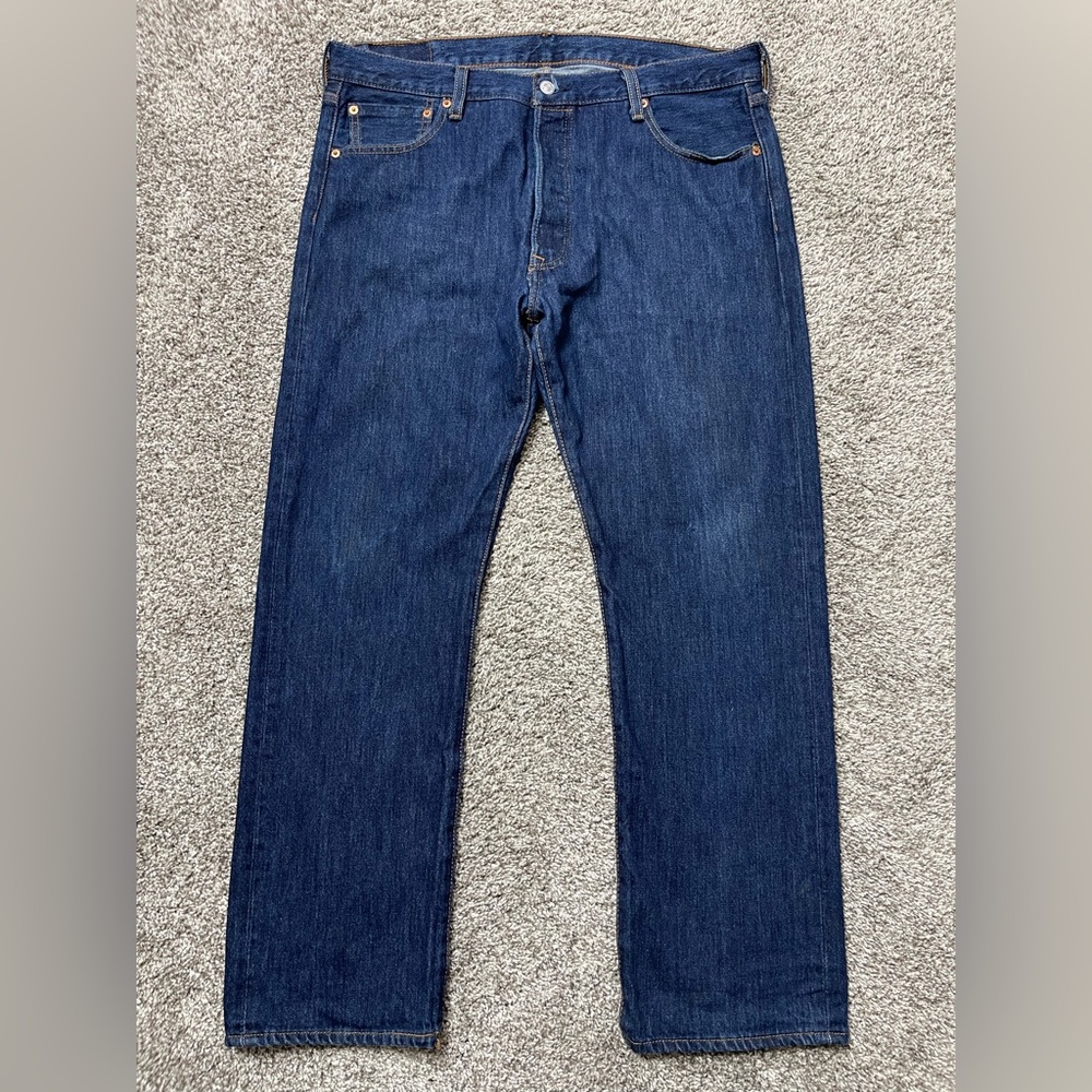Levi’s 501 Original Fit Straight Leg Dark Wash Denim Jeans W36 L30